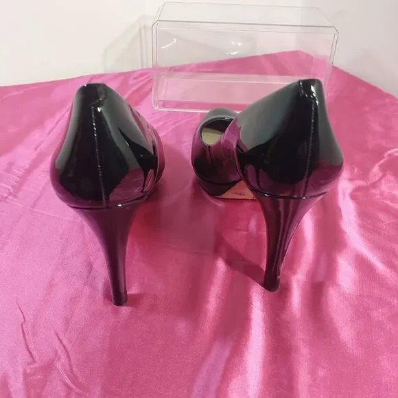 Vince Camuto Womens SZ 6.5M Zella Pump High Heel Black Patent Dress Shoe Classic - Picture 5 of 9